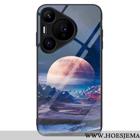 Hoesje Voor Huawei Pura 70 Wit Planeet Gehard Glas