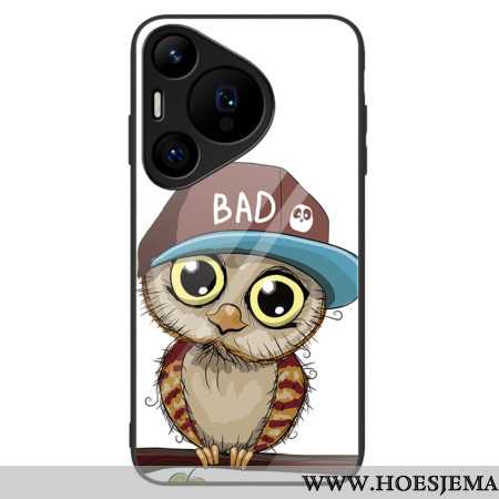 Hoesje Voor Huawei Pura 70 Pro Slechte Uil Gehard Glas