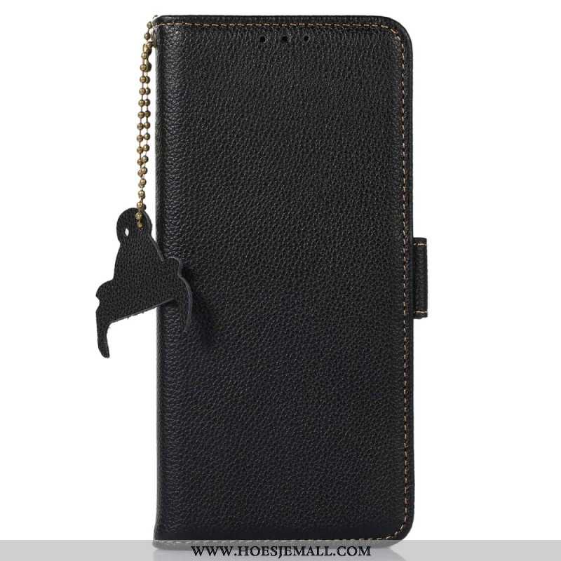 Flip Case Leren Oneplus 12 5g Leer Met Rfid-blokkeertechnologie