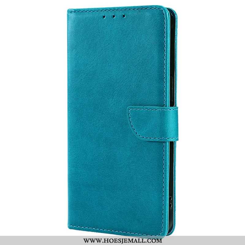 Flip Case Leren Oneplus 12 5g Gebruinde Stijl