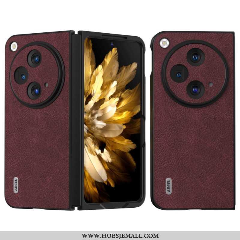 Hoesje Oneplus Open Retro Leereffect Abeel Bescherming Hoesje