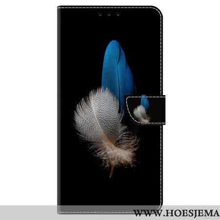 Leren Hoesje Oppo A98 5g Twee Veren