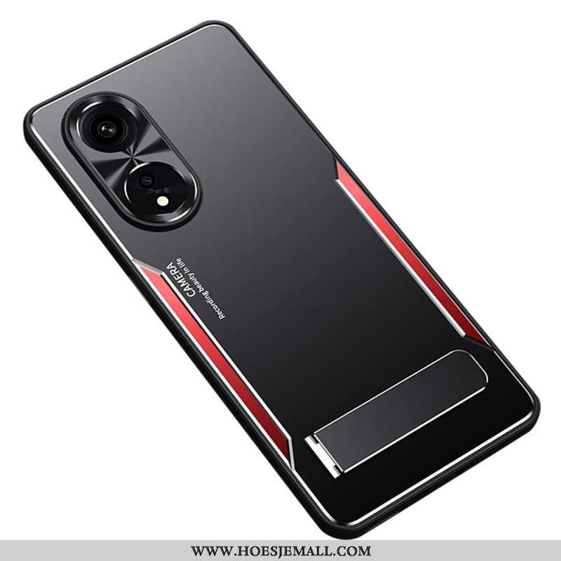 Cover Hoesje Oppo A98 5g Telefoonhoesje Metaaleffect Met Ondersteuning