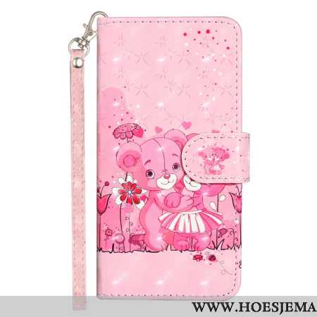 Folio-hoesje Oppo A98 5g Telefoonhoesje 3d Beer Met Riem