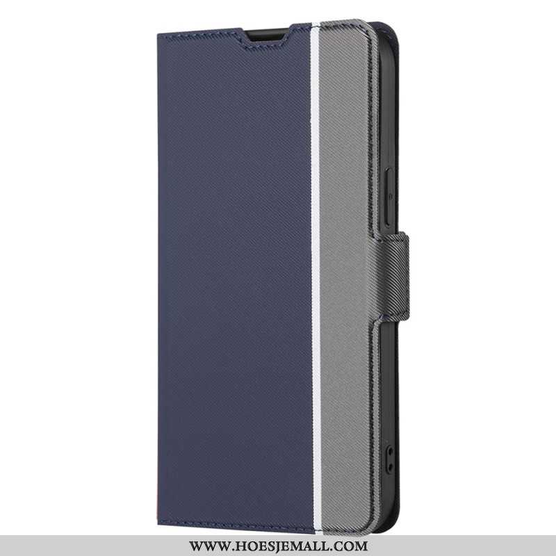 Flip Case Leren Oppo A98 5g Chevron-textuur