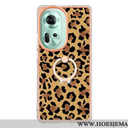 Cover Hoesje Oppo Reno 11 5g Telefoonhoesje Ringhouder Met Luipaardprint