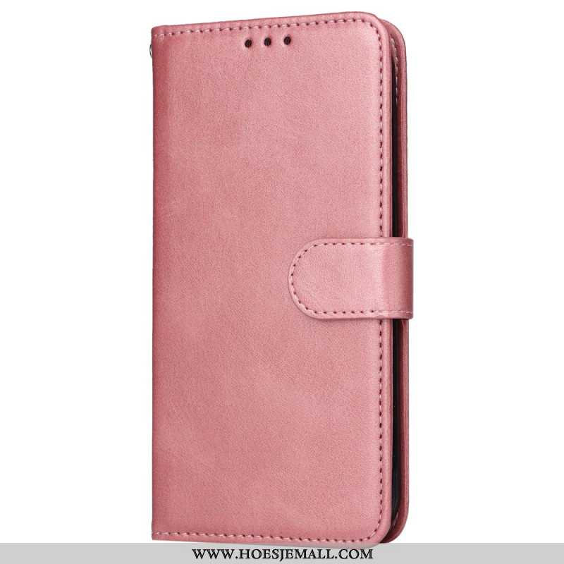 Folio-hoesje Oppo Reno 11 5g Telefoonhoesje Effen Leereffect Met Riem