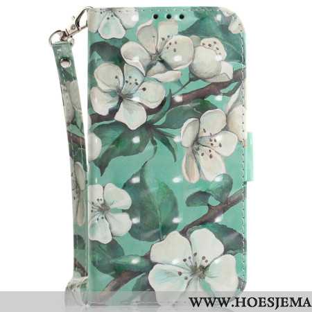 Bescherming Hoesje Oppo Reno 11 5g Aquarelbloemen Met Riempje