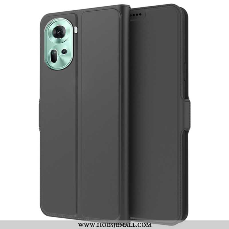 Leren Hoesje Oppo Reno 11 5g Kaarthouder Bescherming Hoesje