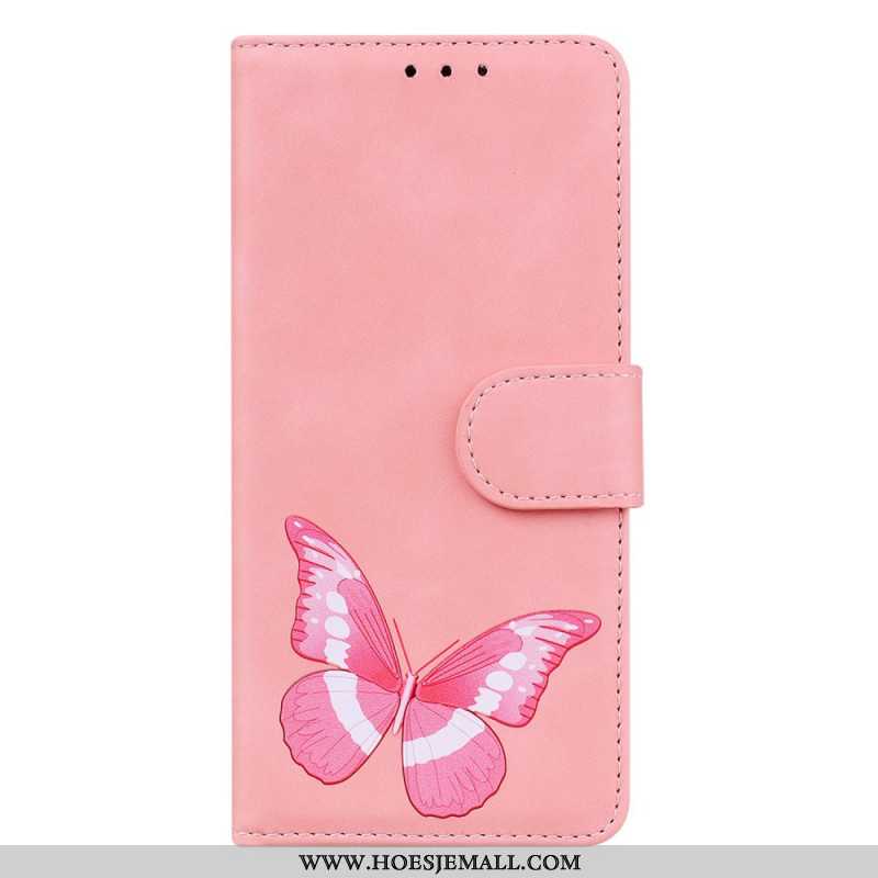 Leren Hoesje Oppo Reno 11 5g Vlinder Bescherming Hoesje