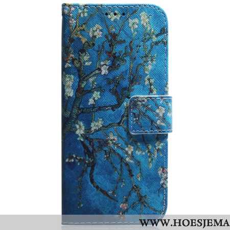 Leren Hoesje Oppo Reno 11 Pro 5g Abrikozenbloemen Bescherming Hoesje