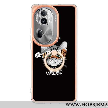 Hoesje Oppo Reno 11 Pro 5g Ringsteun Kat En Tijgerpatroon