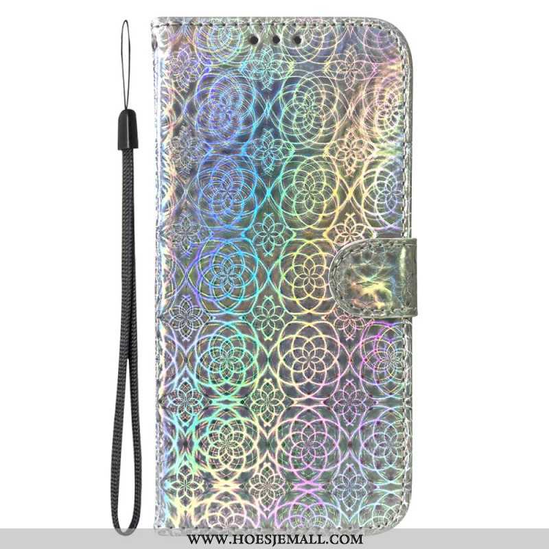 Leren Hoesje Oppo Reno 11f 5g Disco-stijl Met Bandjes Bescherming Hoesje