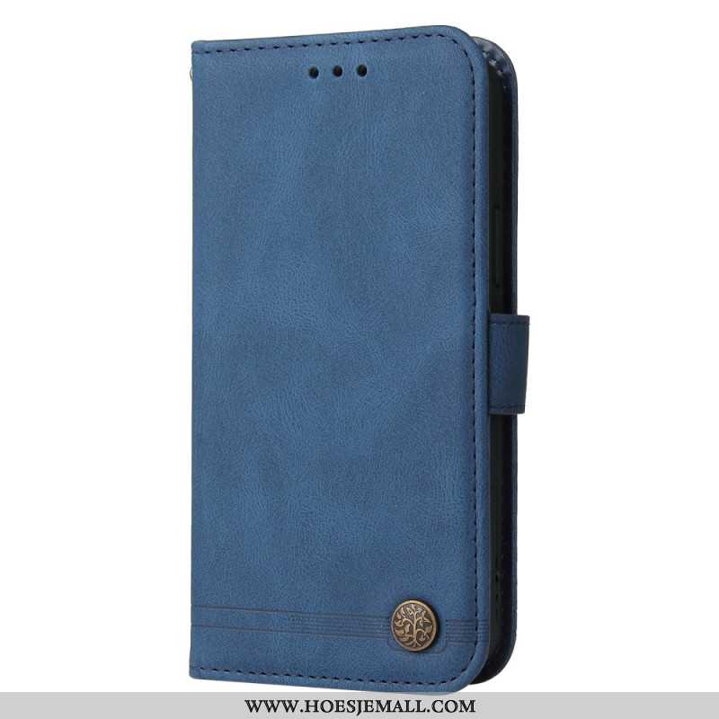 Leren Hoesje Oppo Reno 11f 5g Opvouwbare Riemhouder Bescherming Hoesje