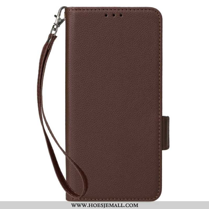 Flip Case Leren Oppo Reno 12 5g Finesse Leereffect Met Riem