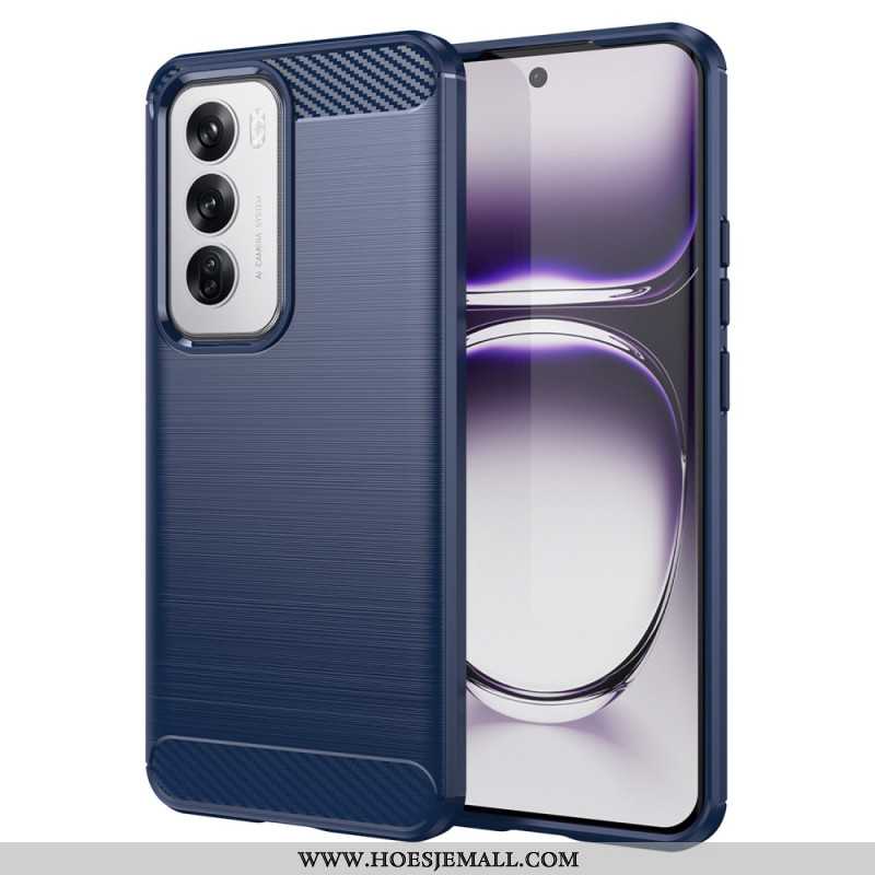 Hoesje Voor Oppo Reno 12 5g Geborstelde Koolstofvezel