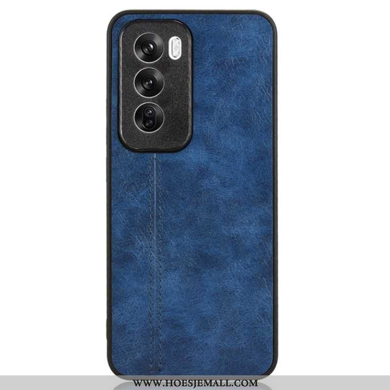 Hoesje Oppo Reno 12 5g Imitatieleren Stiksels Bescherming Hoesje