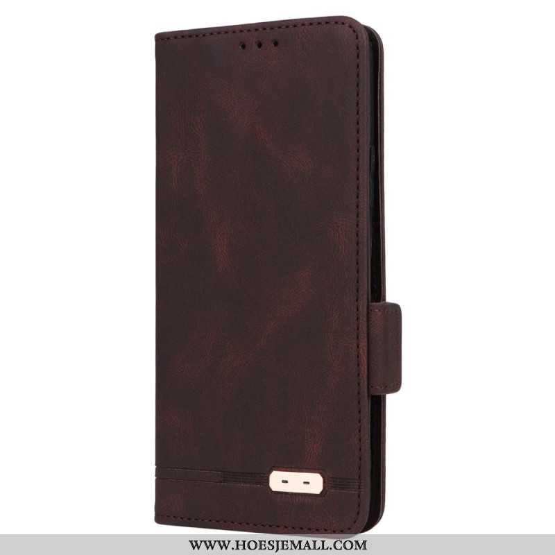 Leren Hoesje Voor Oppo Reno 12 5g Vintagestijl