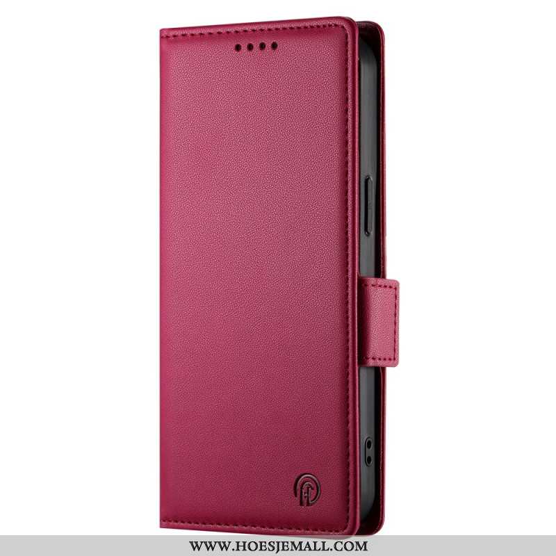 Flip Case Leren Oppo Reno 12 5g Ledereffect