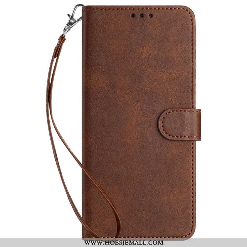 Folio-hoesje Oppo Reno 12 5g Telefoonhoesje Ledereffect Met Riem