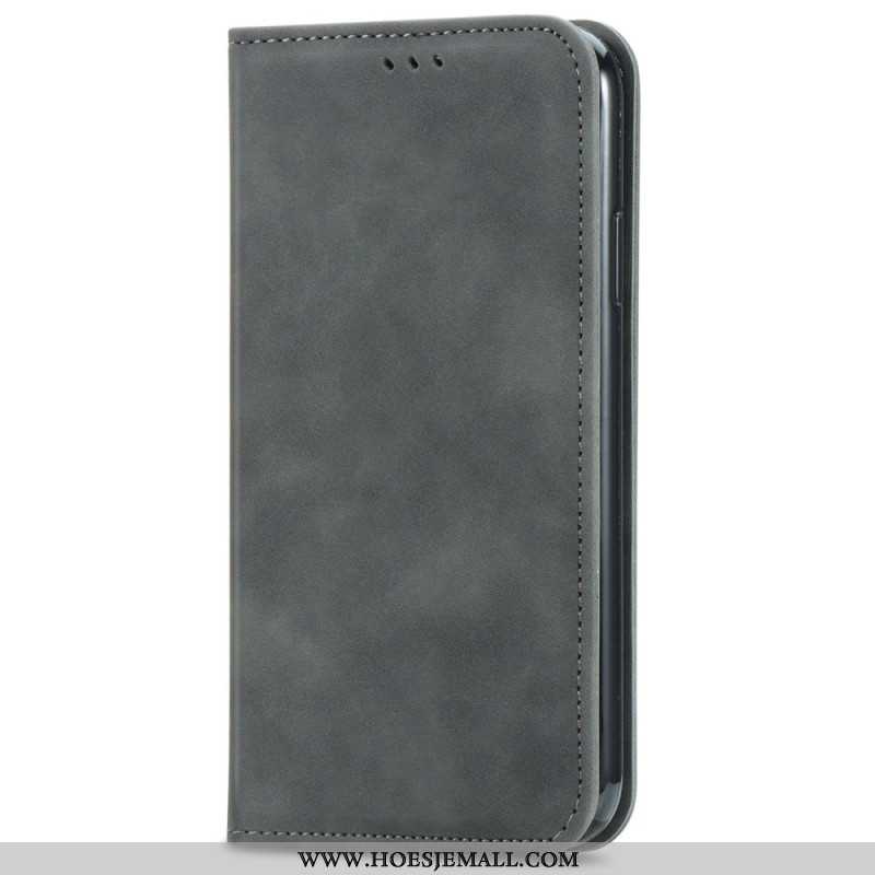 Folio-hoesje Oppo Reno 12 5g Suède-effect Bescherming Hoesje