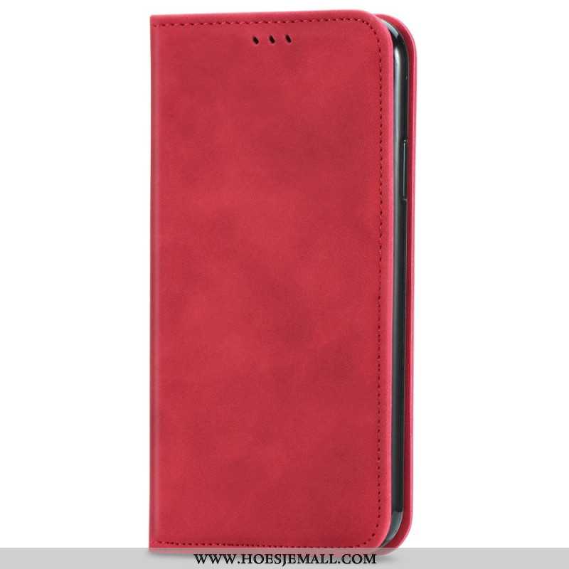 Folio-hoesje Oppo Reno 12 5g Suède-effect Bescherming Hoesje