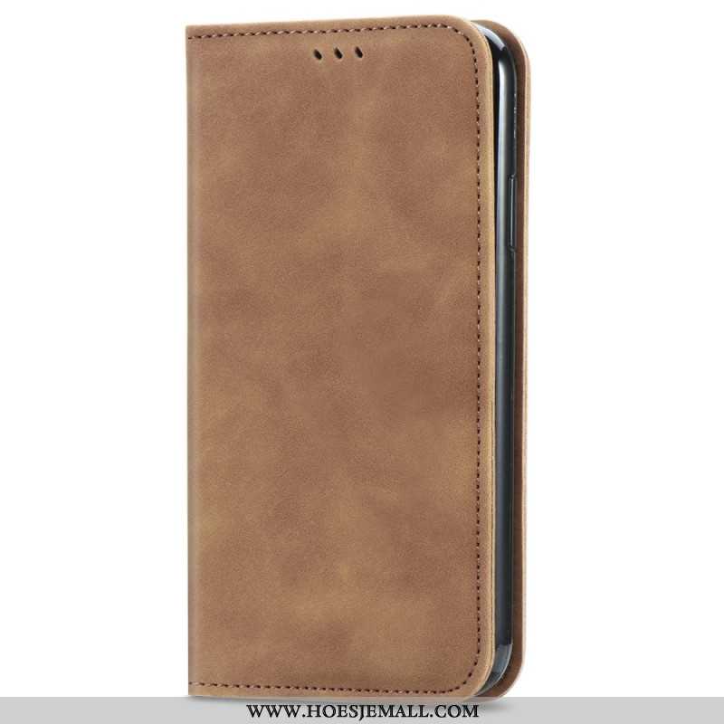 Folio-hoesje Oppo Reno 12 5g Suède-effect Bescherming Hoesje