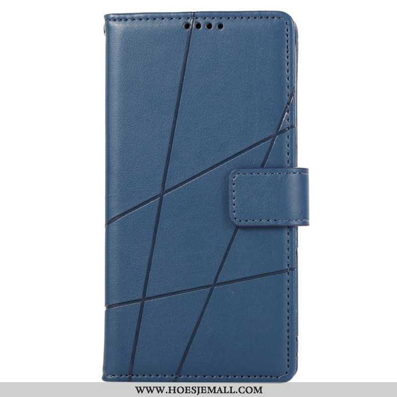 Flip Case Leren Oppo Reno 12 Pro 5g Lijnen