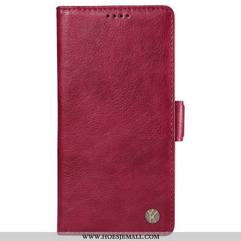 Leren Hoesje Voor Oppo Reno 12 Pro 5g Vintage Yikatu