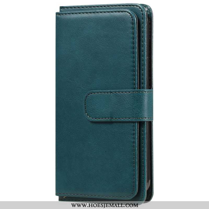 Flip Case Leren Oppo Reno 12f 5g 10 Kaarthouders