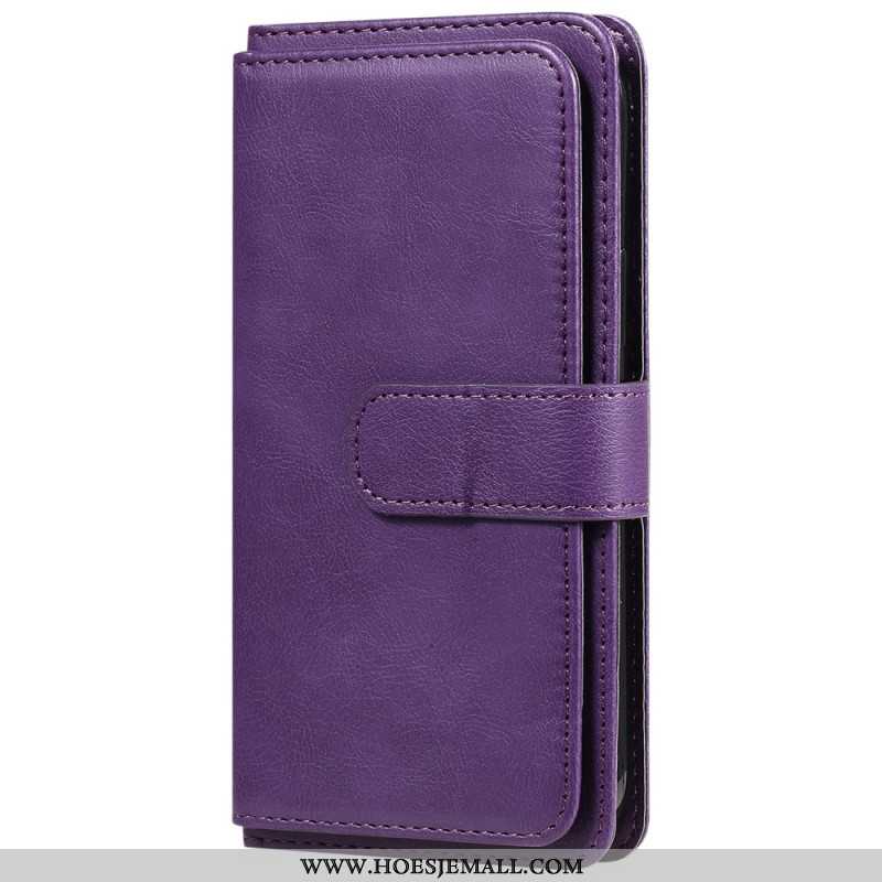 Flip Case Leren Oppo Reno 12f 5g 10 Kaarthouders