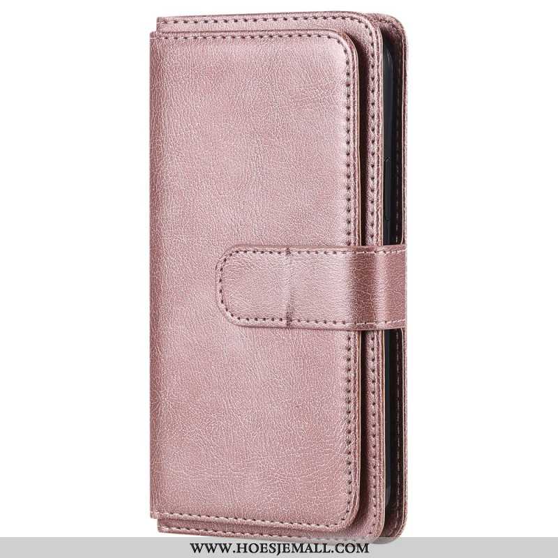 Flip Case Leren Oppo Reno 12f 5g 10 Kaarthouders