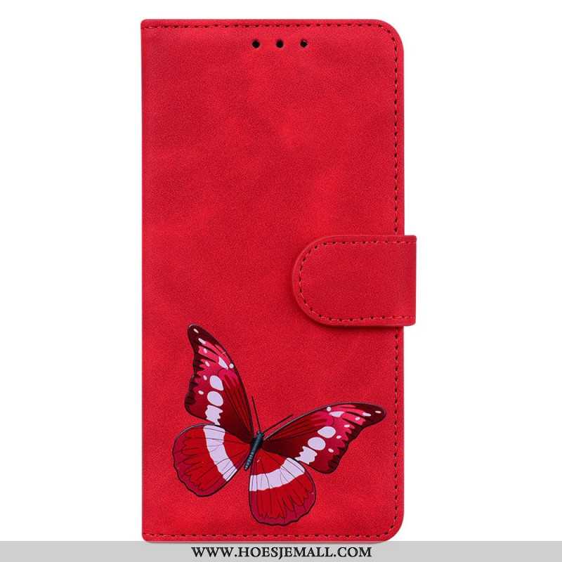 Flip Case Leren Oppo Reno 12f 5g Vlinder