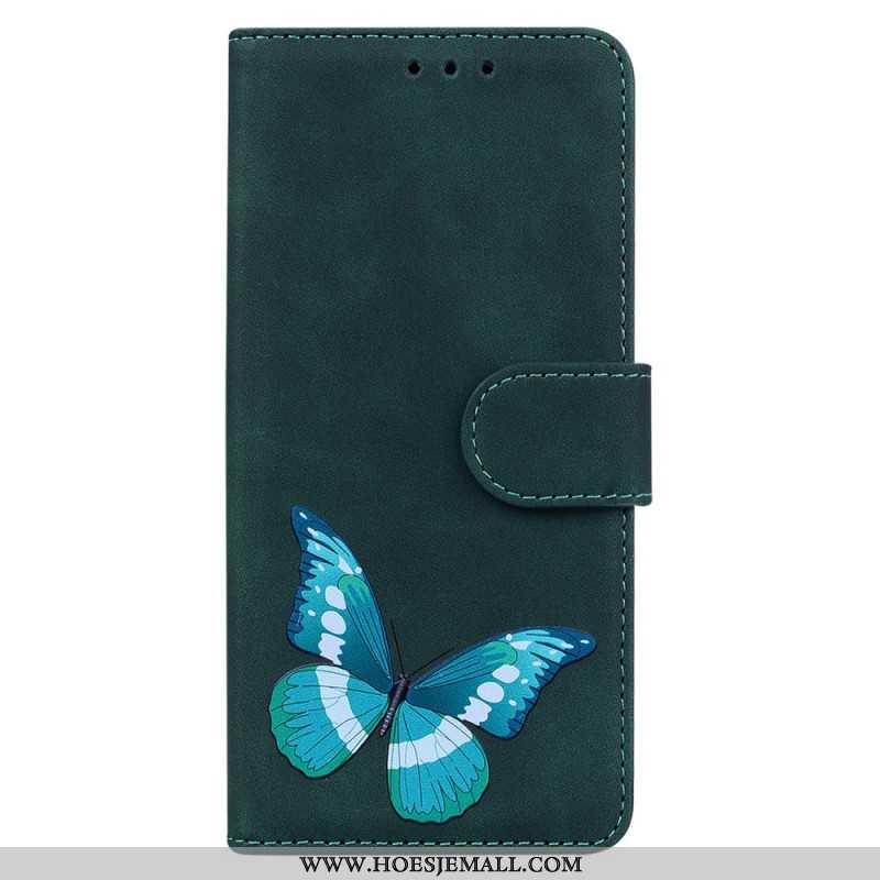 Flip Case Leren Oppo Reno 12f 5g Vlinder