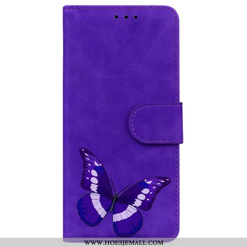 Flip Case Leren Oppo Reno 12f 5g Vlinder