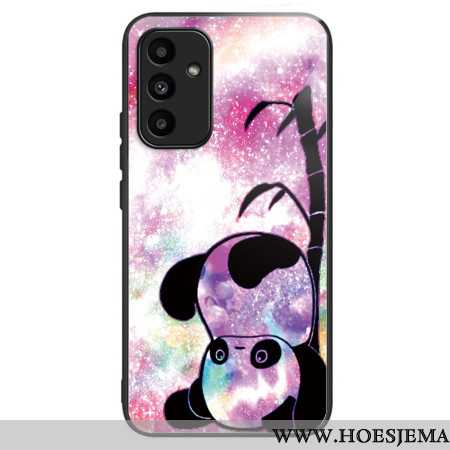 Case Hoesje Samsung Galaxy A15 5g Telefoonhoesje Schattige Panda Van Gehard Glas