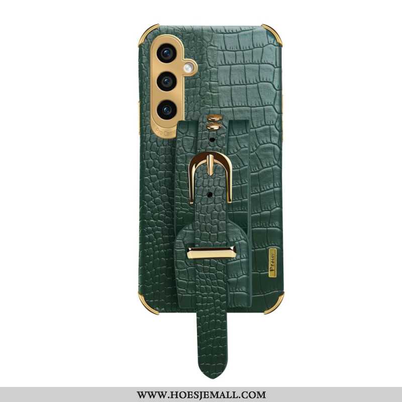 Hoesje Samsung Galaxy A15 5g Krokodilstijl Met Armbandsteun