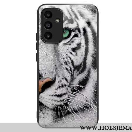 Hoesje Voor Samsung Galaxy A15 5g Tijgerkop Gehard Glas