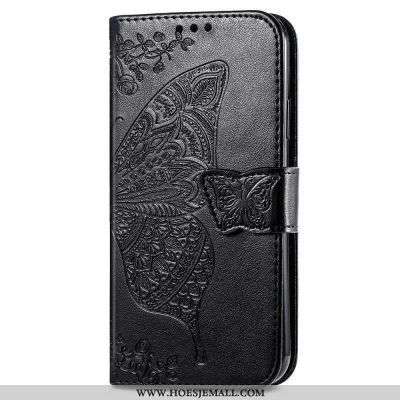 Flip Case Leren Samsung Galaxy A15 5g Barokvlinder Met Riempje