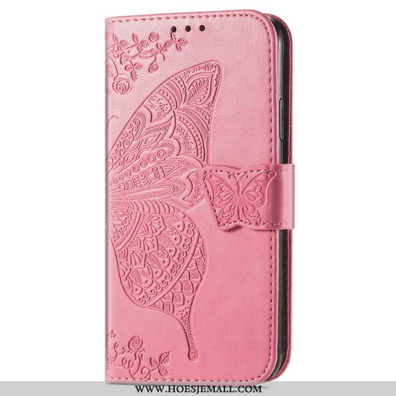 Flip Case Leren Samsung Galaxy A15 5g Barokvlinder Met Riempje