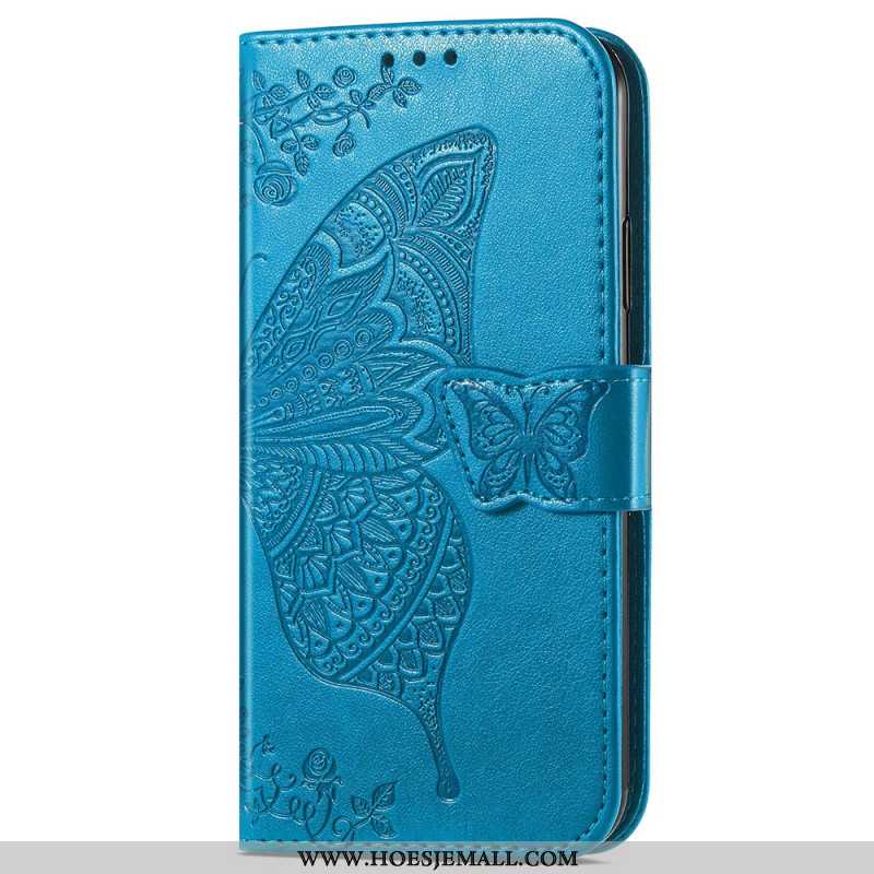 Flip Case Leren Samsung Galaxy A15 5g Barokvlinder Met Riempje