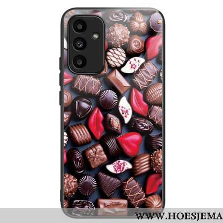 Hoesje Samsung Galaxy A15 5g Chocolade Gehard Glas