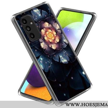 Cover Hoesje Samsung Galaxy A15 5g Telefoonhoesje Oranje Bloem