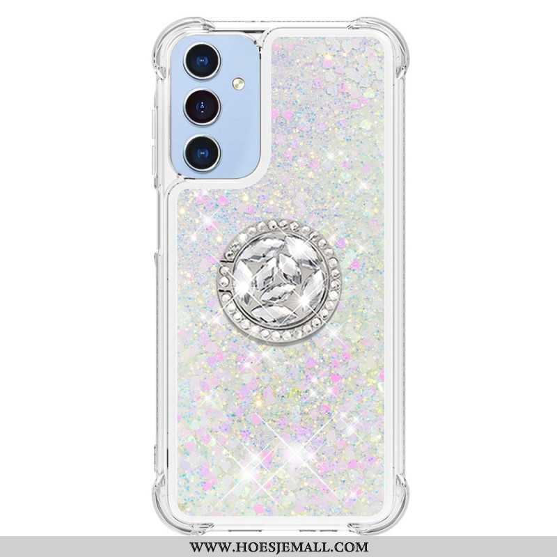 Case Hoesje Samsung Galaxy A15 5g Telefoonhoesje Steunring Met Vloeibare Glitter