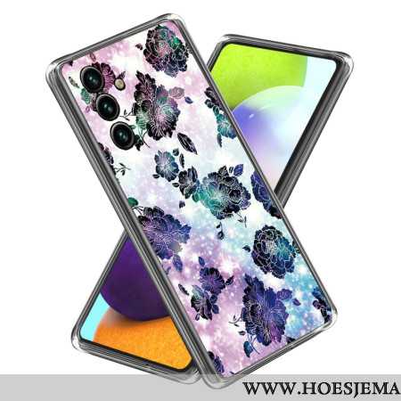 Hoesje Samsung Galaxy A15 5g Paarse Bloemen