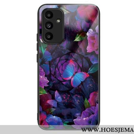 Hoesje Voor Samsung Galaxy A15 5g Kleurrijke Vlinders Van Gehard Glas