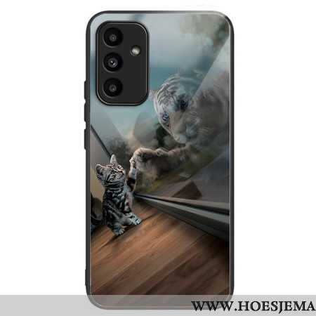 Hoesje Samsung Galaxy A15 5g Kattenspiegel Van Gehard Glas