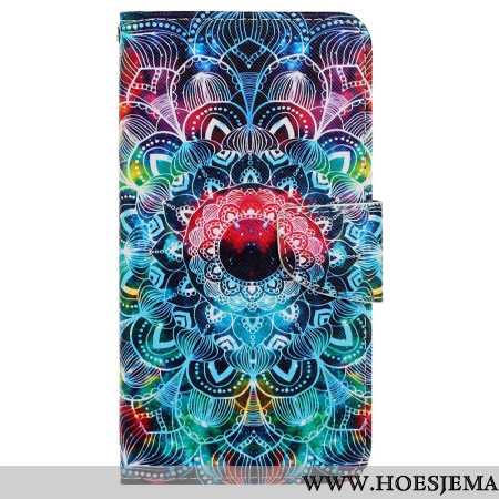 Leren Hoesje Voor Samsung Galaxy A15 5g Prachtige Mandala Met Riem