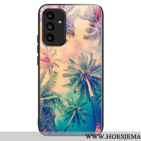 Hoesje Samsung Galaxy A15 5g Palmboom Gehard Glas