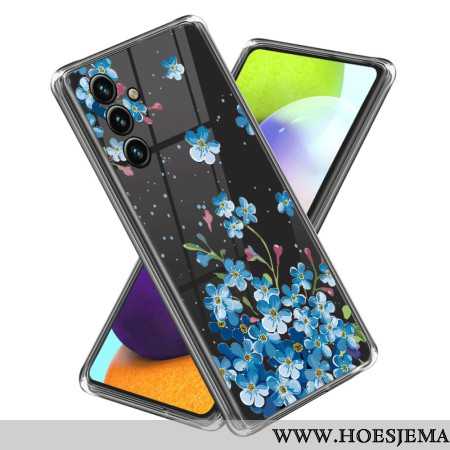 Hoesje Samsung Galaxy A15 5g Blauwe Bloemen